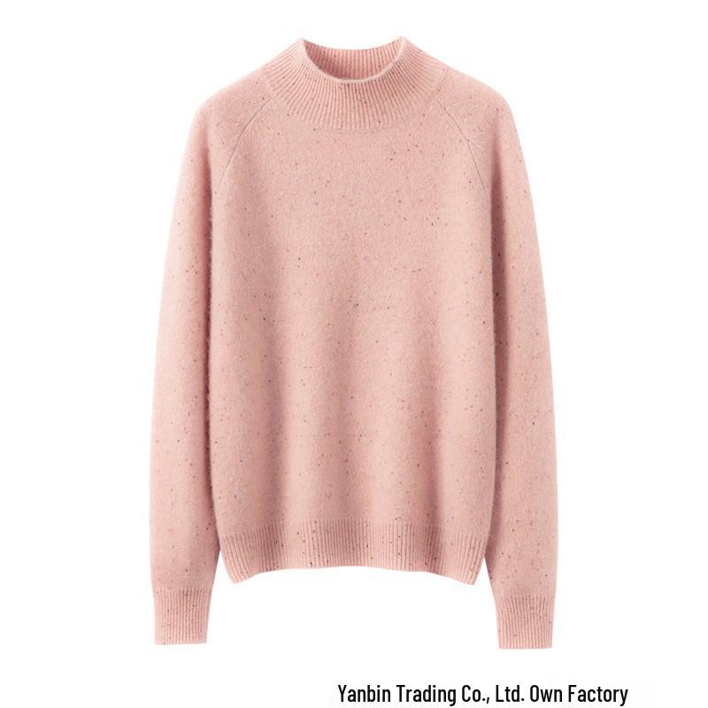Autumn Winter Women's Cashmere Knit Turtleneck Pullover 