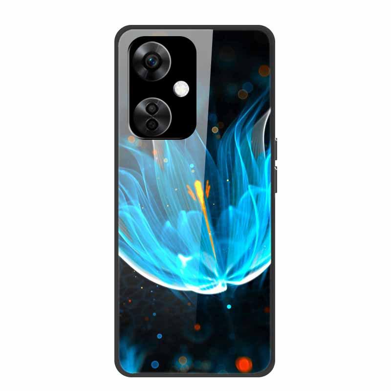 Personalisierte bunte Landschafts-Handyhülle mit gehärtetem Glas für OnePlus NORD CE 3 5G