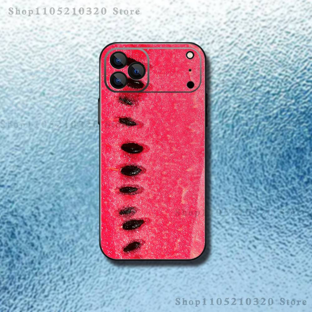 Fruit Watermelon Phone Case For iPhone 17,16,15,14,13,12,Pro,Max,Plus,E,SE4,Air,Mini Black Soft Box