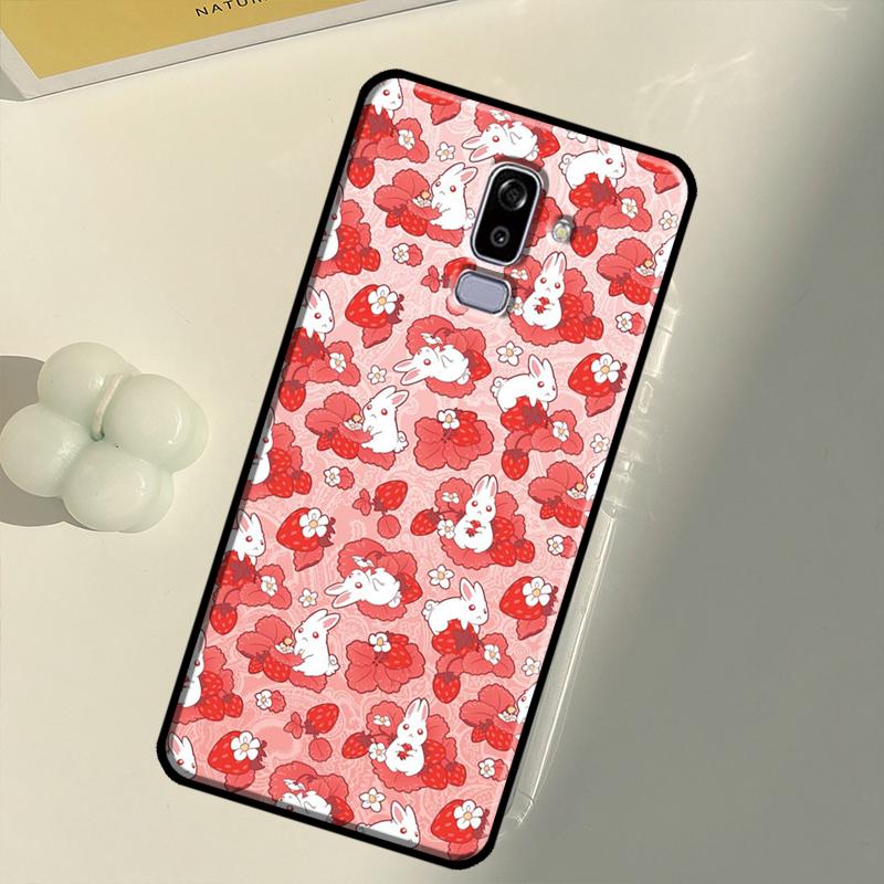 Cute Strawberry Case For Samsung Galaxy J8 A7 A9 A6 A8 2018 A3 A5 J1 2016 J3 J5 J7 2017 J6 J4 Plus Coque