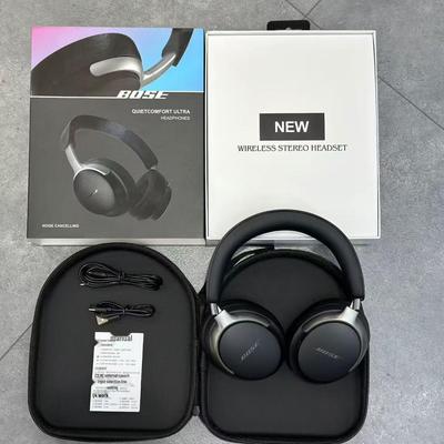 QC55 Noise-Canceling Bluetooth Over-Ear Headphones - Ultra Wireless, Foldable, with Leather Case