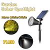 7 LED Garden Solar Spotlight Solar Powered Solar Landscape Light 7 LED Solar Lawn Lamp  Patio Decor