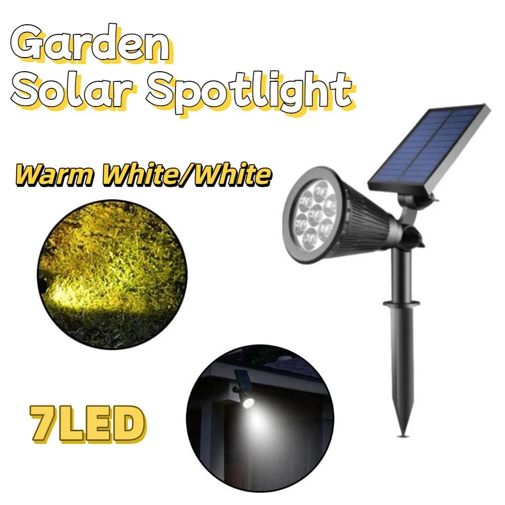 7 LED Garden Solar Spotlight Solar Powered Solar Landscape Light 7 LED Solar Lawn Lamp  Patio Decor