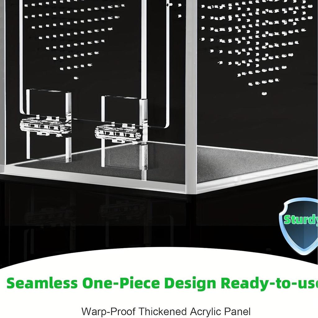 Spider Terrarium Escape-Proof Acrylic Habitat Isolation Tank Jumping Spider Terrarium for Small Pets Reptiles Animals Home