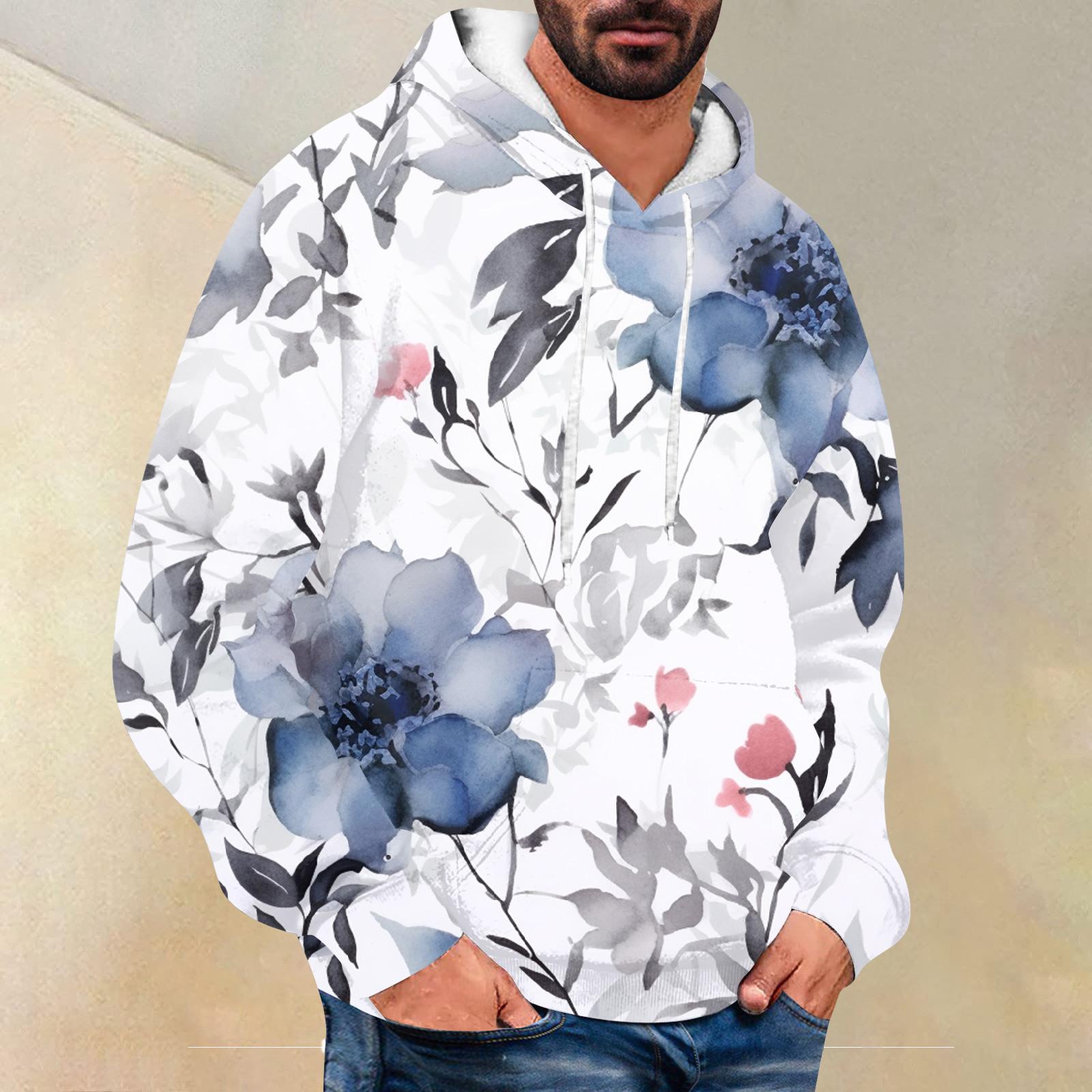 

Мужская свободная толстовка с капюшоном с принтом, мужская повседневная модная спортивная толстовка M