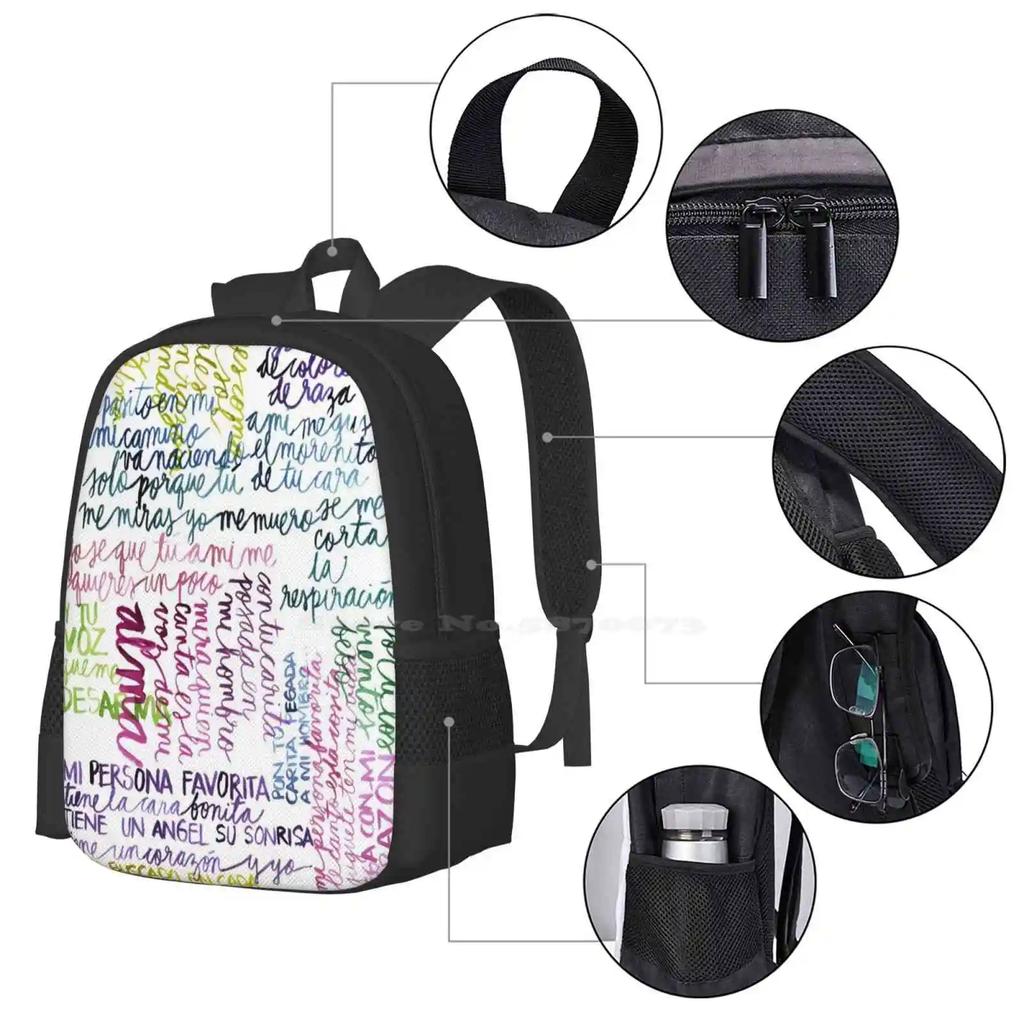 Mi Persona Favorita Pattern Design Bagpack School Bags Mi Persona Favorita Alejandro Sanz Lyrics Eldisco Camila Cabello