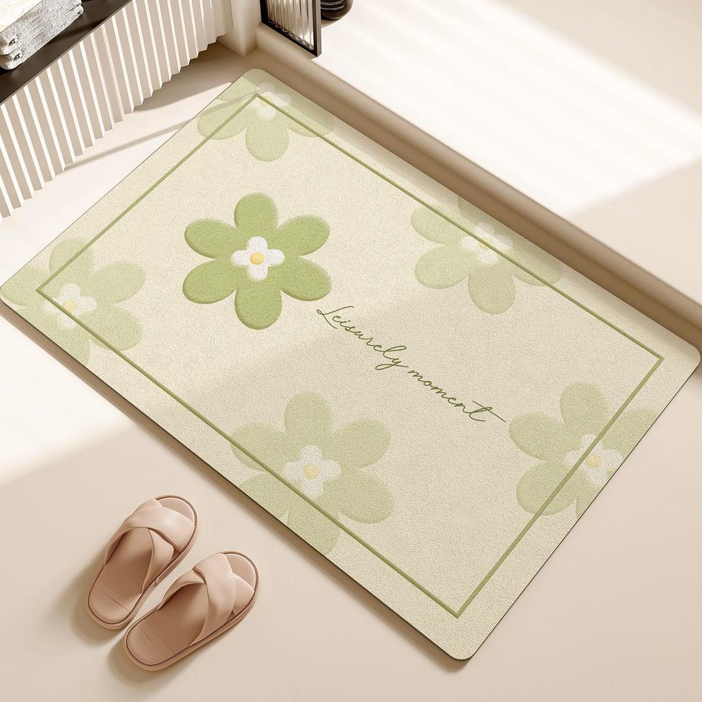 Diatom Mud Bathroom Floor Mat, Quick Drying Anti Slip Foot Mat, Toilet Door Mat, Household Entrance Mat, Carpet