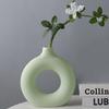1PC -Ceramic Vase, Round Matte Vase, Minimalist Nordic Bohemian Vase, Home Decoration