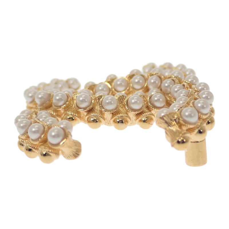 Chanel ABB011 Brooch Gold Metal Women