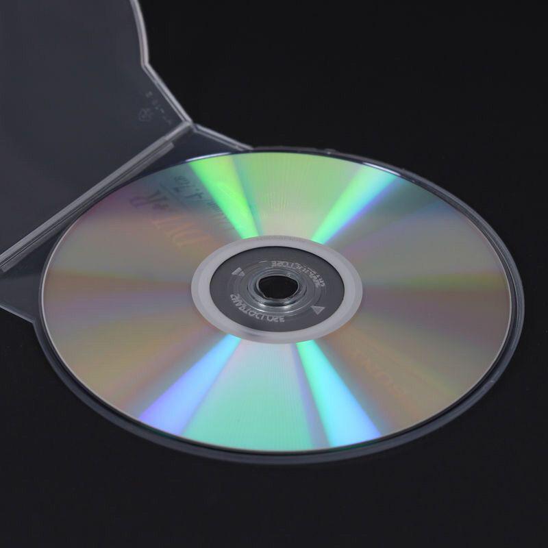 1/3Pcs Transparent Plastic Single Piece Round Disc Case Cd Case Thickened Cd Dvd Disc Box Disc Case Storage Box