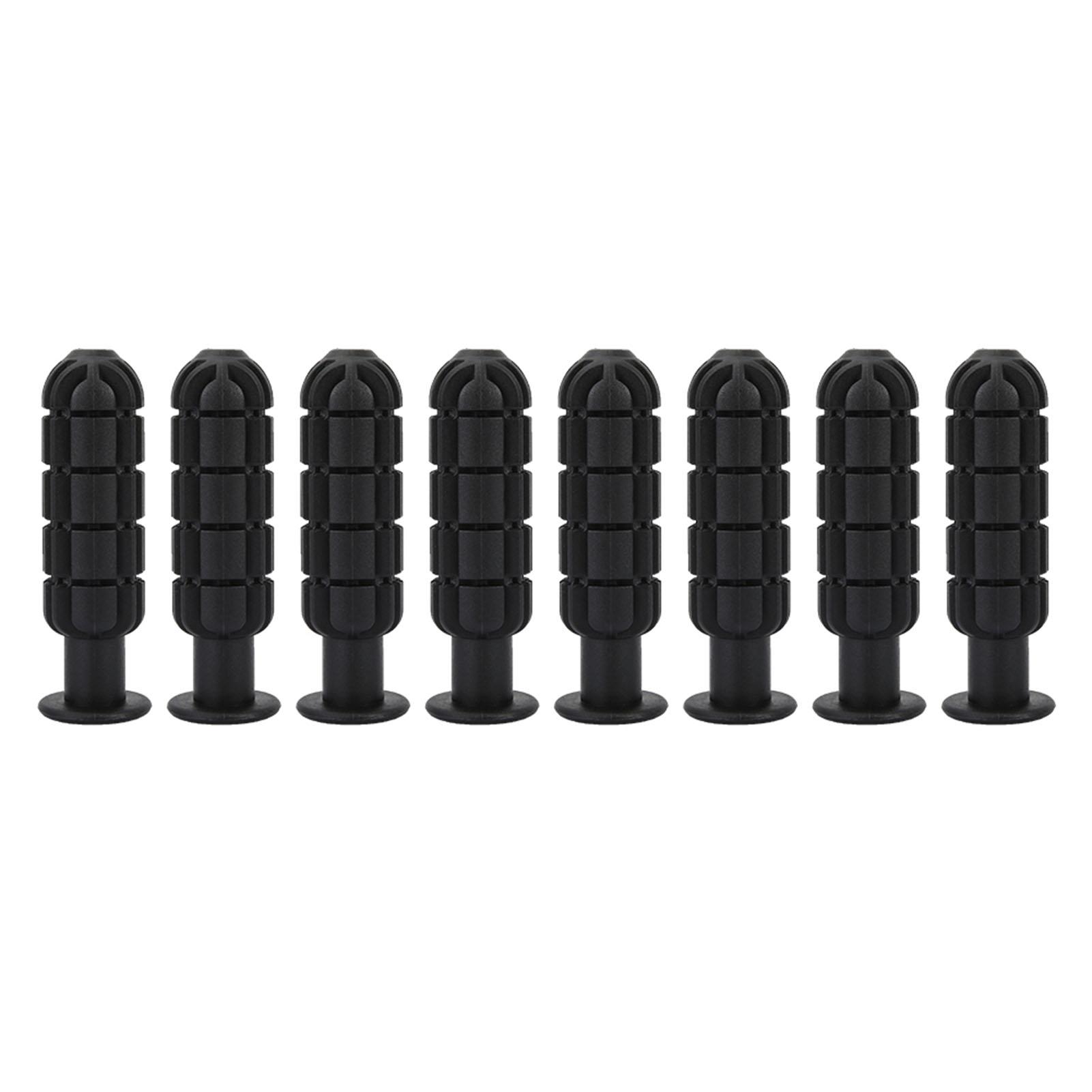 

8pcs Black Plastic Table Soccer Handle Grip, Non-slip Tooth Design, Suitable for Iron Pipe with 12.7mm Diameter, Pack of 8, 3.7 X 11.4inch Size