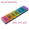 Portable Large Capacity 7-Day Pill Box with 14 Compartments