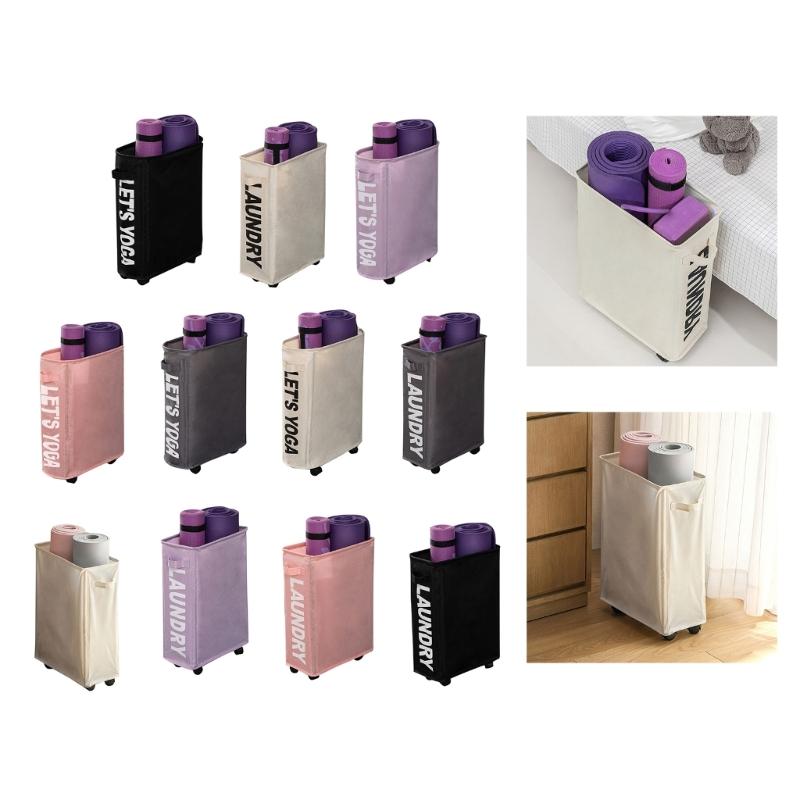 Rollender Wäschekorb mit Rädern für Zuhause, faltbar, Aufbewahrungskörbe für Schmutzwäsche, wasserdichte Organizer, schmaler Wäschekorb