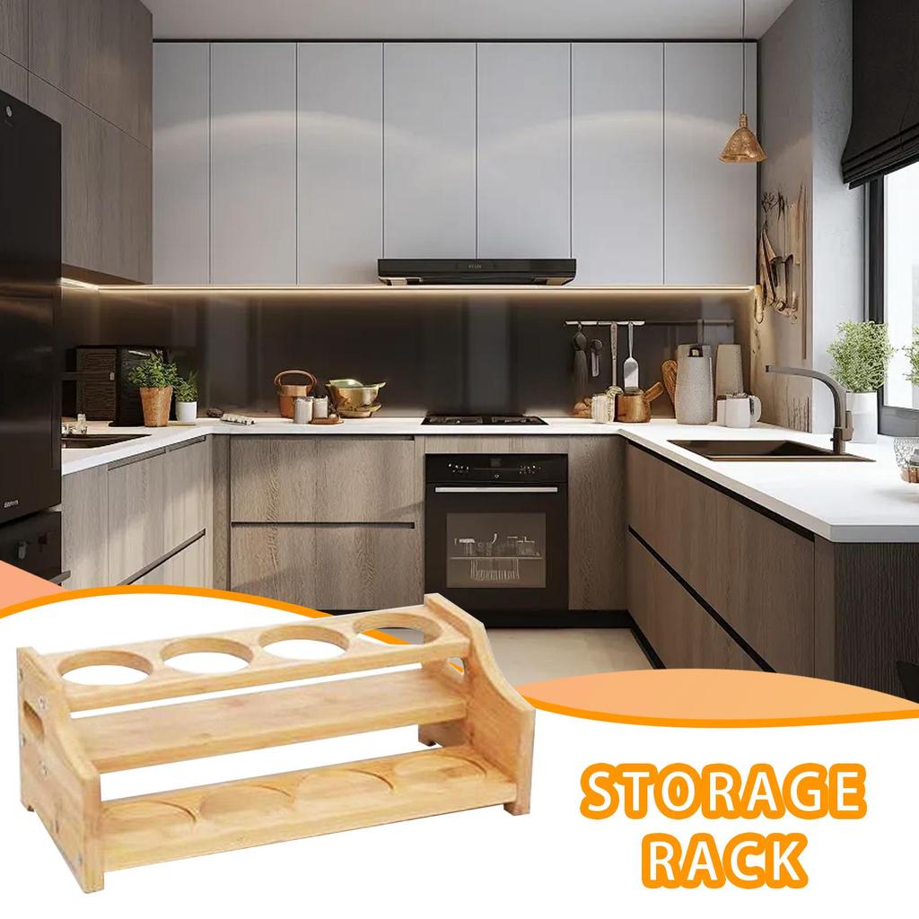 Kitchen Seasoning Organizer 4-Hole Storage Shelf Glass Bottle Seasoning Storage Rack For Olive Oil Jars Syrup Sauce Dressing