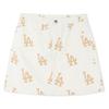 New MLB Denim Short Skirts Women's Milk White 3FDSB0143-07CRS