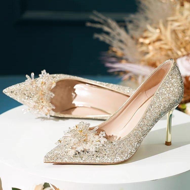 2025 Spring and Summer New Fashion Beautiful Shallow Mouth Pointed High Heels Women Niche Comfortable Versatile Stiletto Single Shoes Women