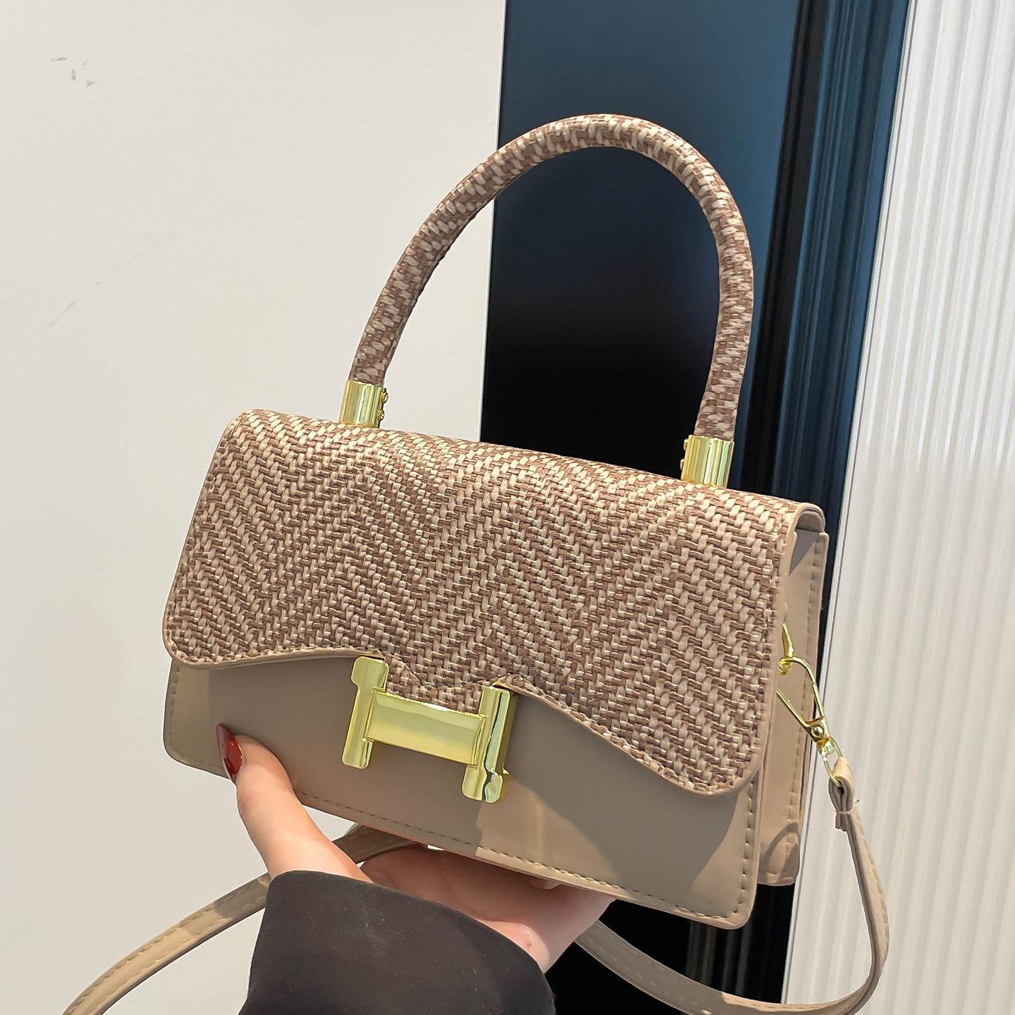 

2025 women s bag new niche design messenger bag summer fashion commuter women s bag simple foreign shoulder women s bag хакі