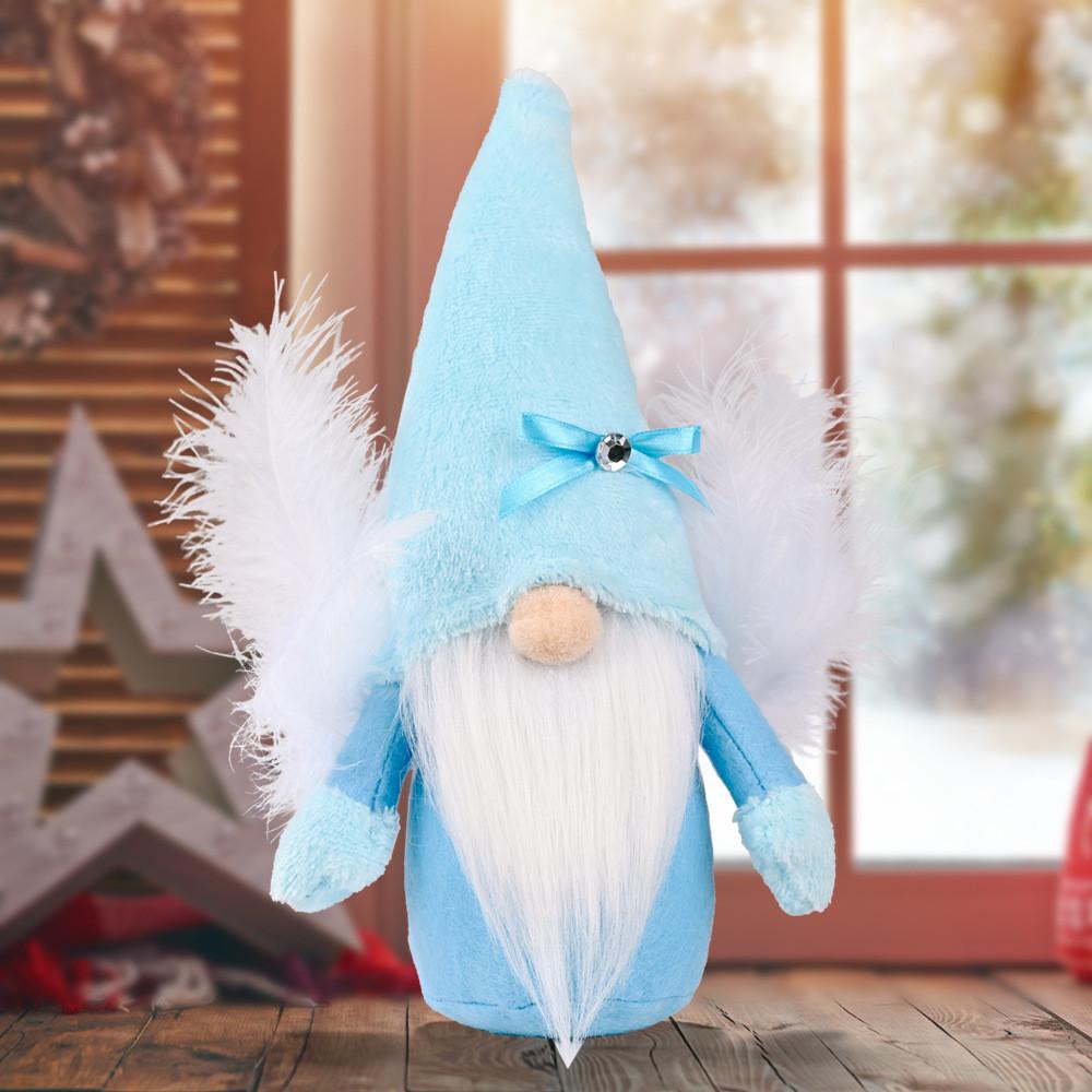 

Милая тканевая нетканая кукла-плюш Рудольф с крыльями из перьев, розовая, голубая и белая