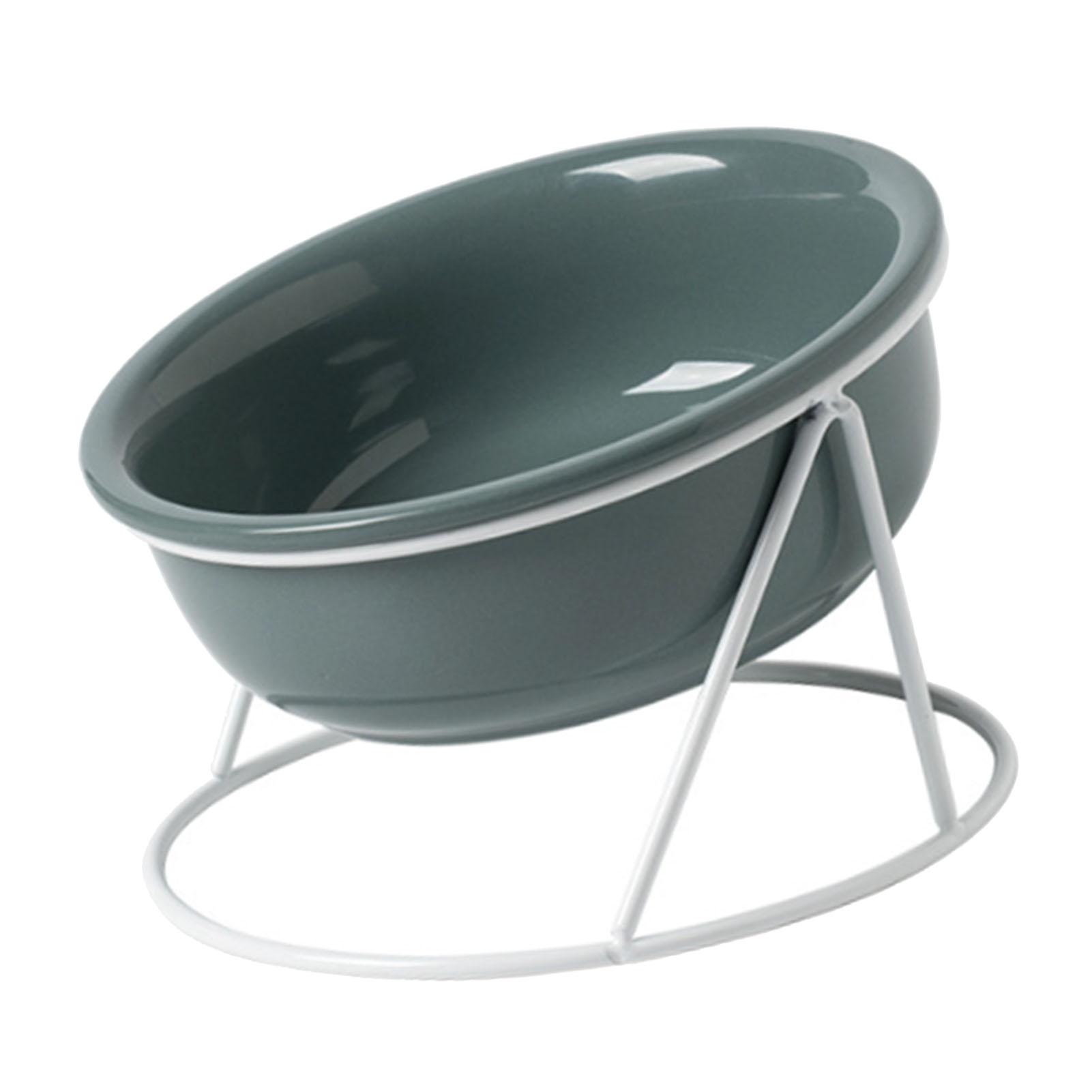 Bol à nourriture pour animaux en céramique Multiusage Élégant Design surélevé Colonne vertébrale Cervicale Bol à nourriture pour chats Chiens Animaux de compagnie 300ml