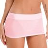 Damen Strand Überwurf Minirock Halb Transparentes Design Einfarbiger Colorblock Niedrige Taille Bleistiftrock