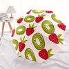 1pc Kiwi Strawberry Automatic Open/close Folding Compact Umbrella, 8-Rib Sturdy Canopy, Lightweight Portable, Everyday Use, Gift, Outdoor Umbrella, Tr