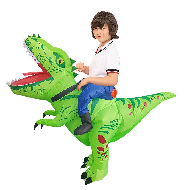 

Новый Зеленый Шип Надувной Костюм Для Велосипеда Костюм Тираннозавра Рекса Динозавр Надувной Костюм Мультяшный One size fits all