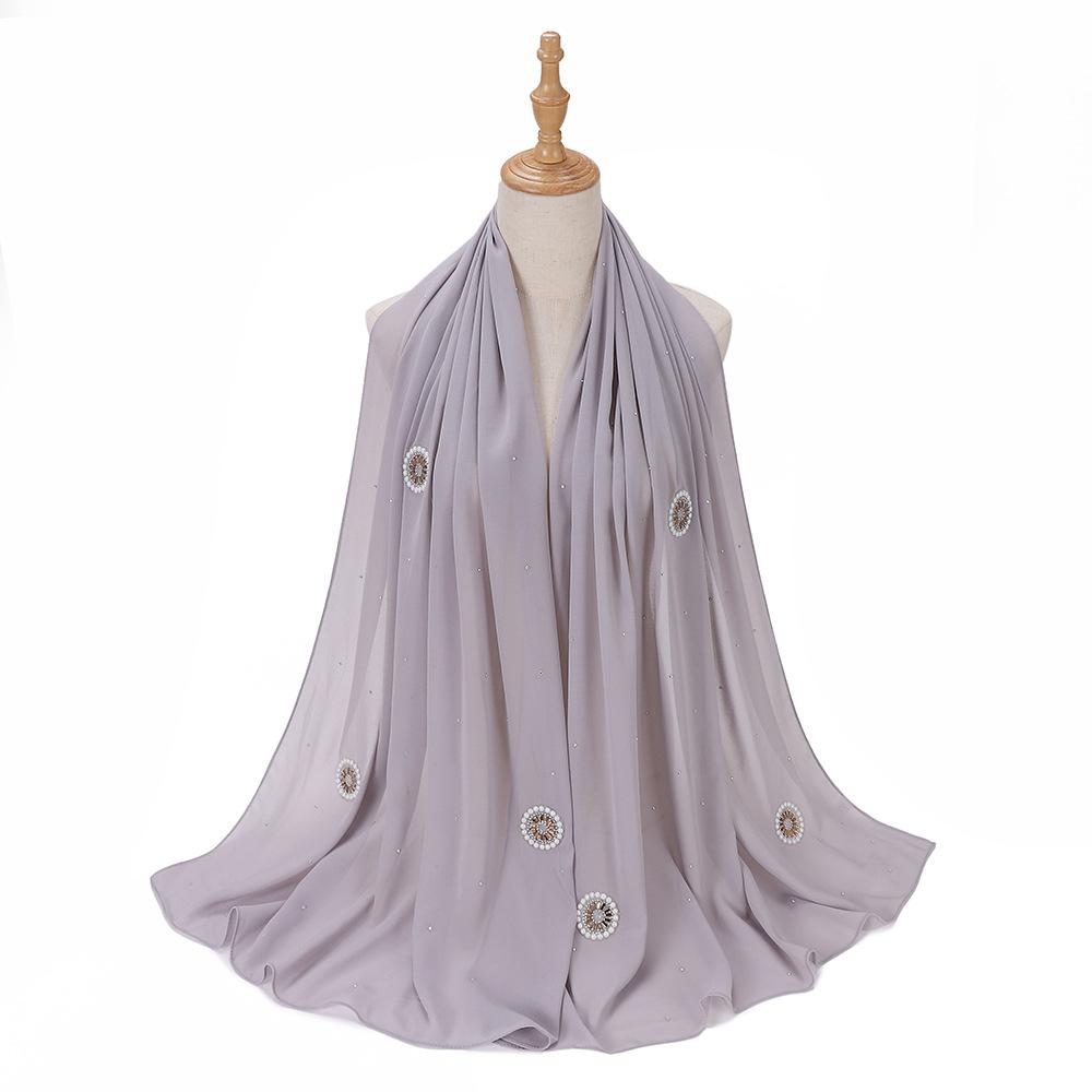 Ramadan Muslim Chiffon Plain Hijab Scarf Women High Quality Solid Color Head Inner Wraps Ladies Islamic Musulman Headband