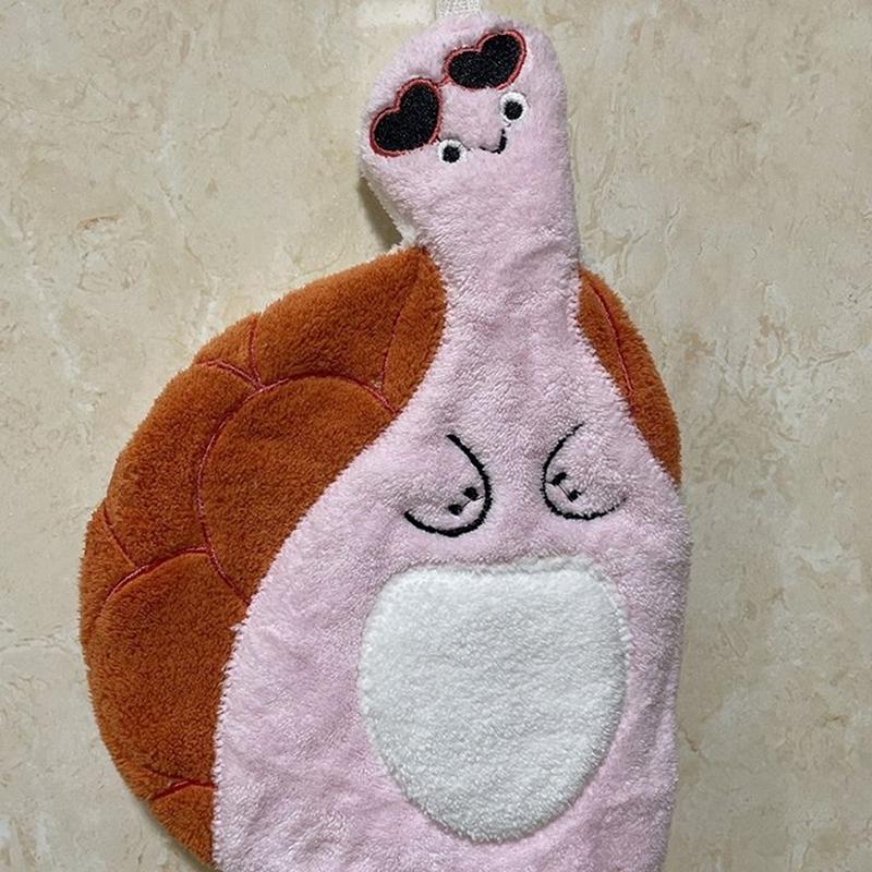 1 Pack Of Cute Turtle-shaped Hand Towels, Microfiber Fingertip Towels, Super Absorbent Towels, Suitable For Daily Household Use