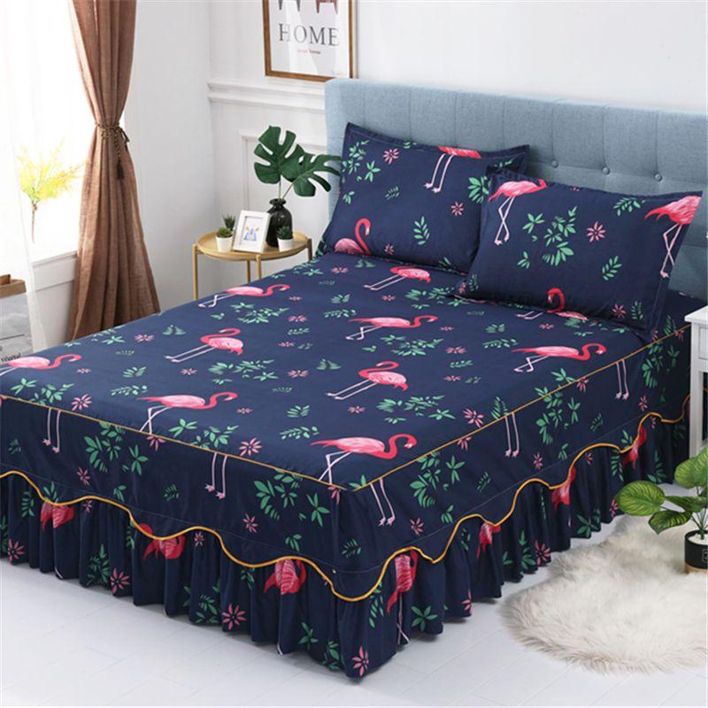 Double Bed Skirt Cotton Bedspreads Cover King Queen Size Bedspread On The Bed1.2/1.5/1.8/2.0M Summer Dustproof Bed Decorations