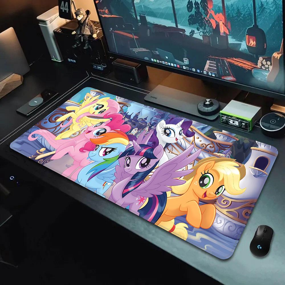 Mousepad HD Printing For Cute My Littles Ponys Computer Gamers Locking Edge Nonslip Mouse Pad XXLxcm Keyboard PC Desk Pad