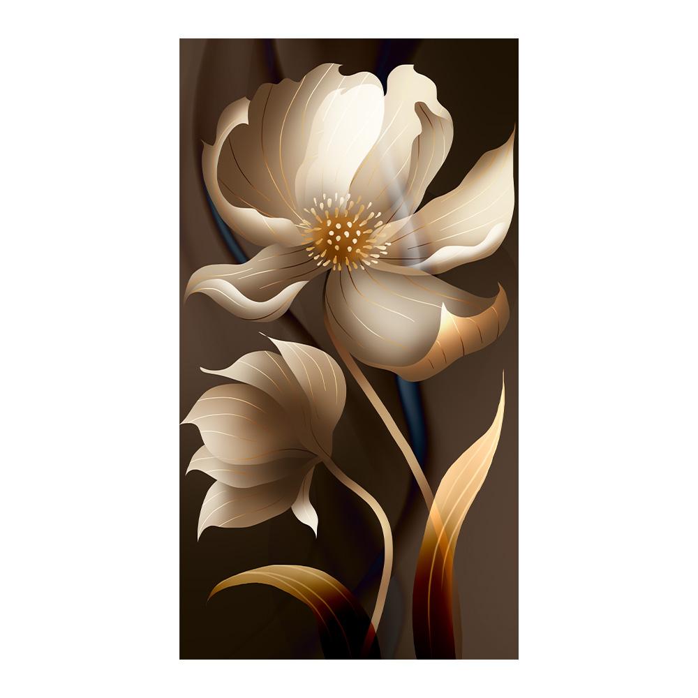 

Коричневая картина на холсте с цветами Современные абстрактные постеры и принты Настенное искусство Картина для галереи Куадрос Домашний декор 50x100cm