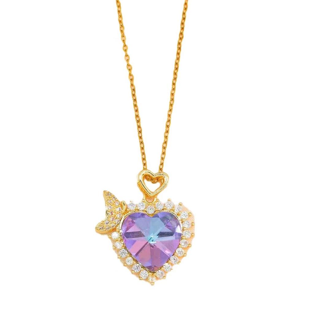 Love Necklace Women'S Design Sense Light Luxury Inlaid Zircon Accessories