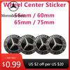 Horká nálepka na auto 4ks 56mm 60mm 65mm 75mm Nálepka s emblémem středového krytu kola auta Pro Mercedes Benz W203 W204 W205 W213 W210 W211 W21