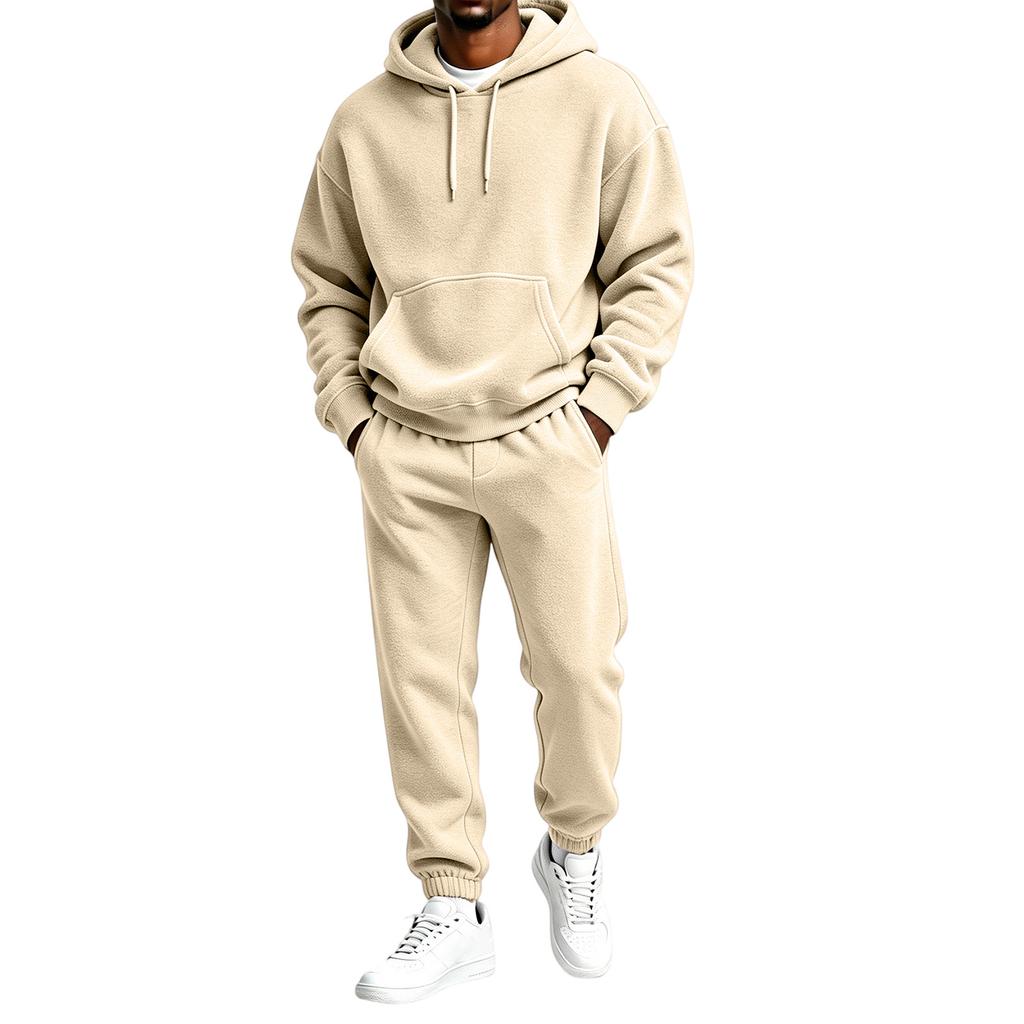 Herren Kapuzenpullover Sweatshirt Jogginghose Zweiteiliges Set