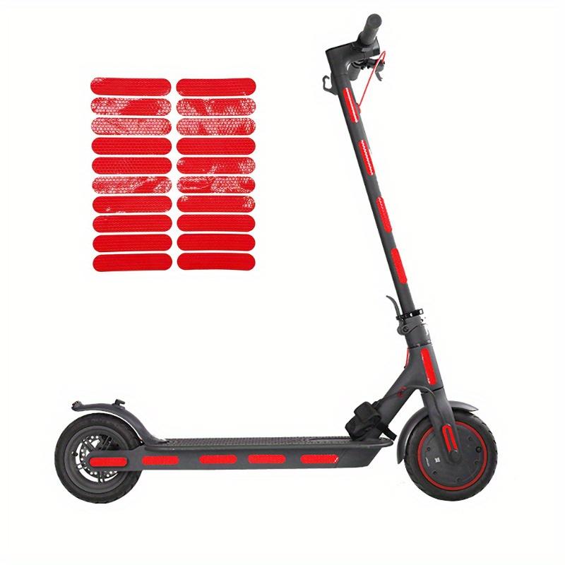 

Светоотражающие наклейки на колеса самоката - Боковые предупреждающие светящиеся пленочные наклейки, Аксессуары для улучшения видимости и безопасности во время поездок красный