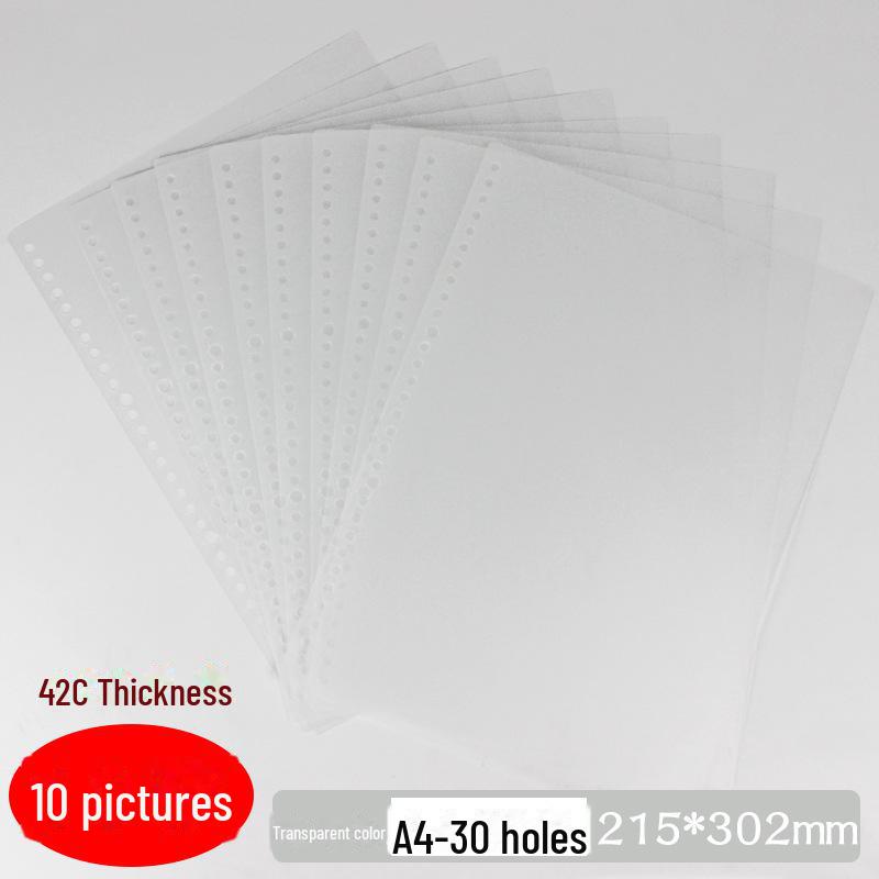 5-Pack Frosted A4 Detachable DIY Loose-Leaf Book with Colored Cover, A5/B5 Opening Ring Hole Folder