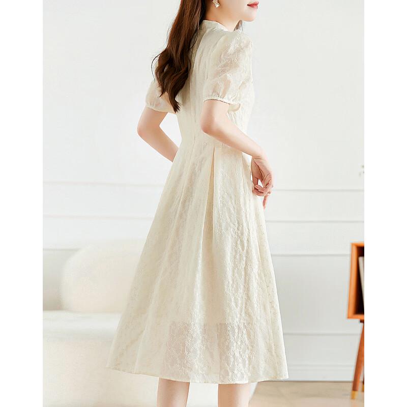 New Chinese Style Short Sleeve Cheongsam Dress
