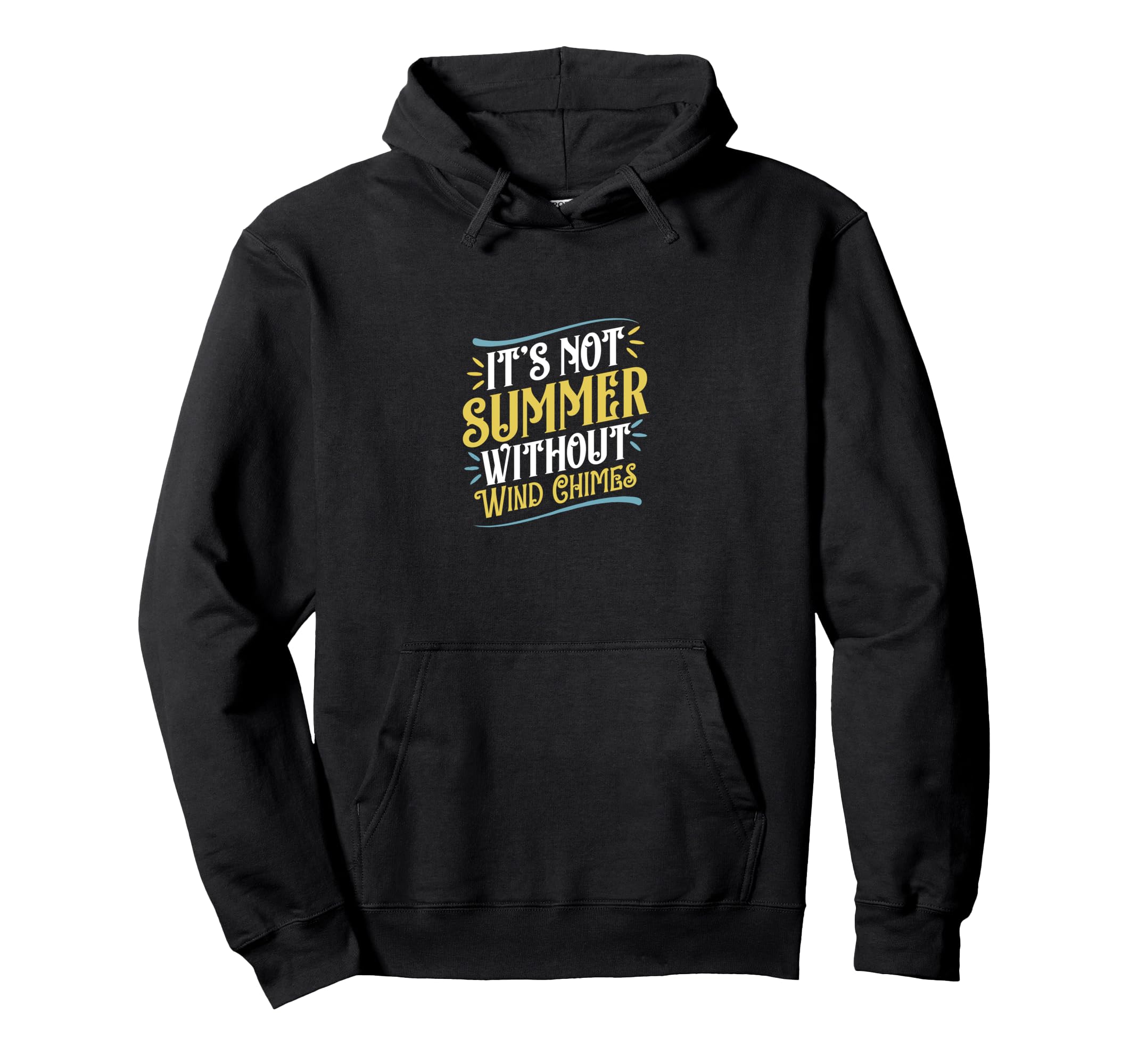 

Not Summer Without Wind Chimes Hoodie It s чёрный