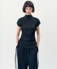 Meibeoyu Masi Pleats Sleeveless Blouse _ Black