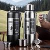 316 Stainless Steel Insulated Kettle with Tea Infuser - Large Capacity, Outdoor & Car-Ready, Drop-Proof, Portable for Fishing