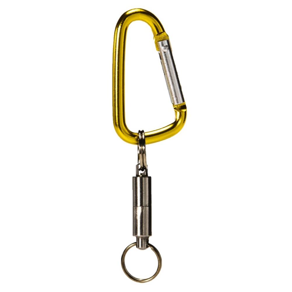 Net  Holder  With  Coil  Lanyard Strong Magnetic Quick Release Clips Carabiner For Outdoor Hiking