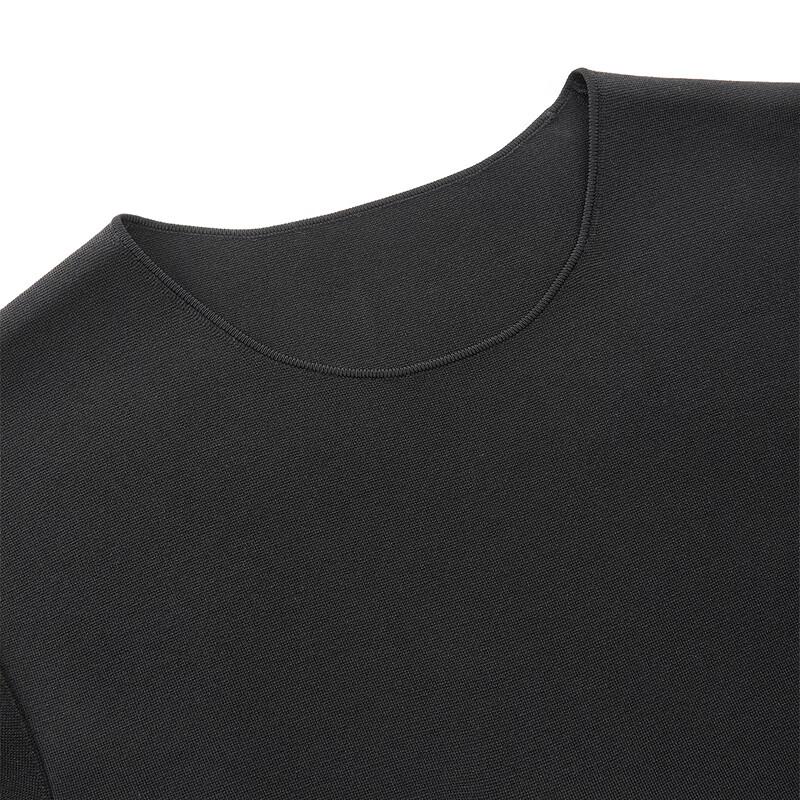 JNBY Women's 2025 Autumn Round Neck Loose Short Sleeve Dress