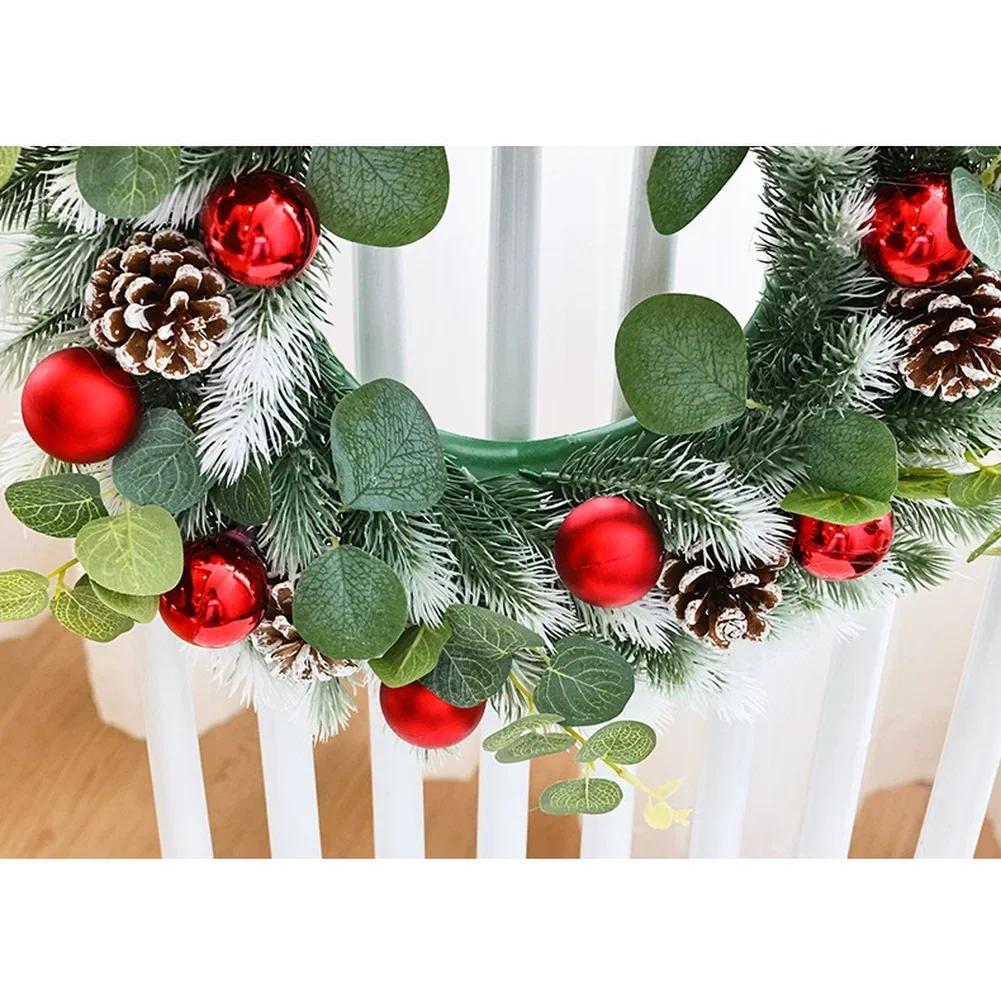 Holiday Decor Christmas Wreath Authentic Botanical Lightweight Construction Plastic Material Realistic Foliage