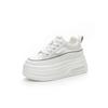 8 inner heightening board shoes women's summer new leather thick-soled mesh breathable little white shoes small size casual shoes