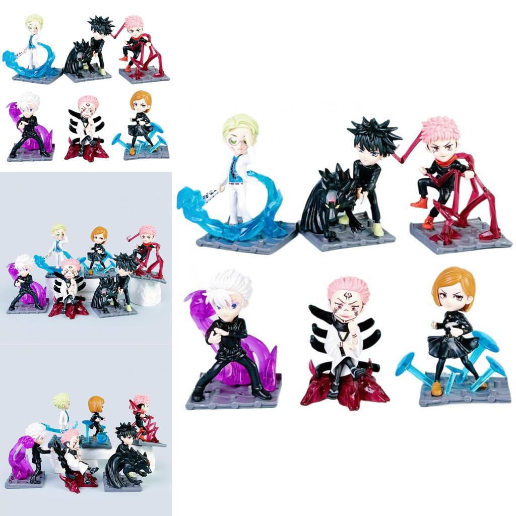 Jujutsu Kaisen Pvc Figurine Collection With Battle Scene Effects For Collectors And Decor