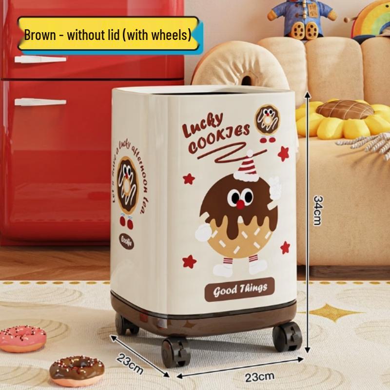 Boyiduo 2026 Cartoon Wheeled Trash Can