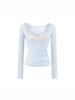 Women's Sexy Lace Camisole & Deep V-Neck T-Shirt Two-Piece Set