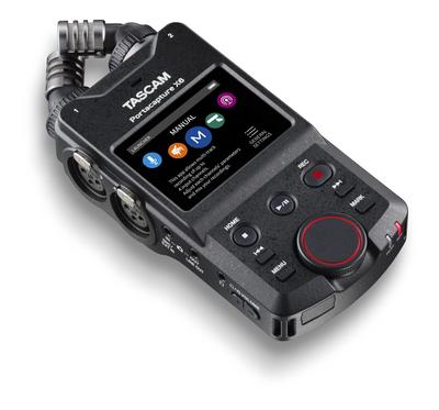 TASCAM Portacapture X6 Recorder portabil cu 6 piste, 32 biți, Float, 96 kHz, Podcast, microfon USB, Youtube, ASMR (Rezoluție înaltă)