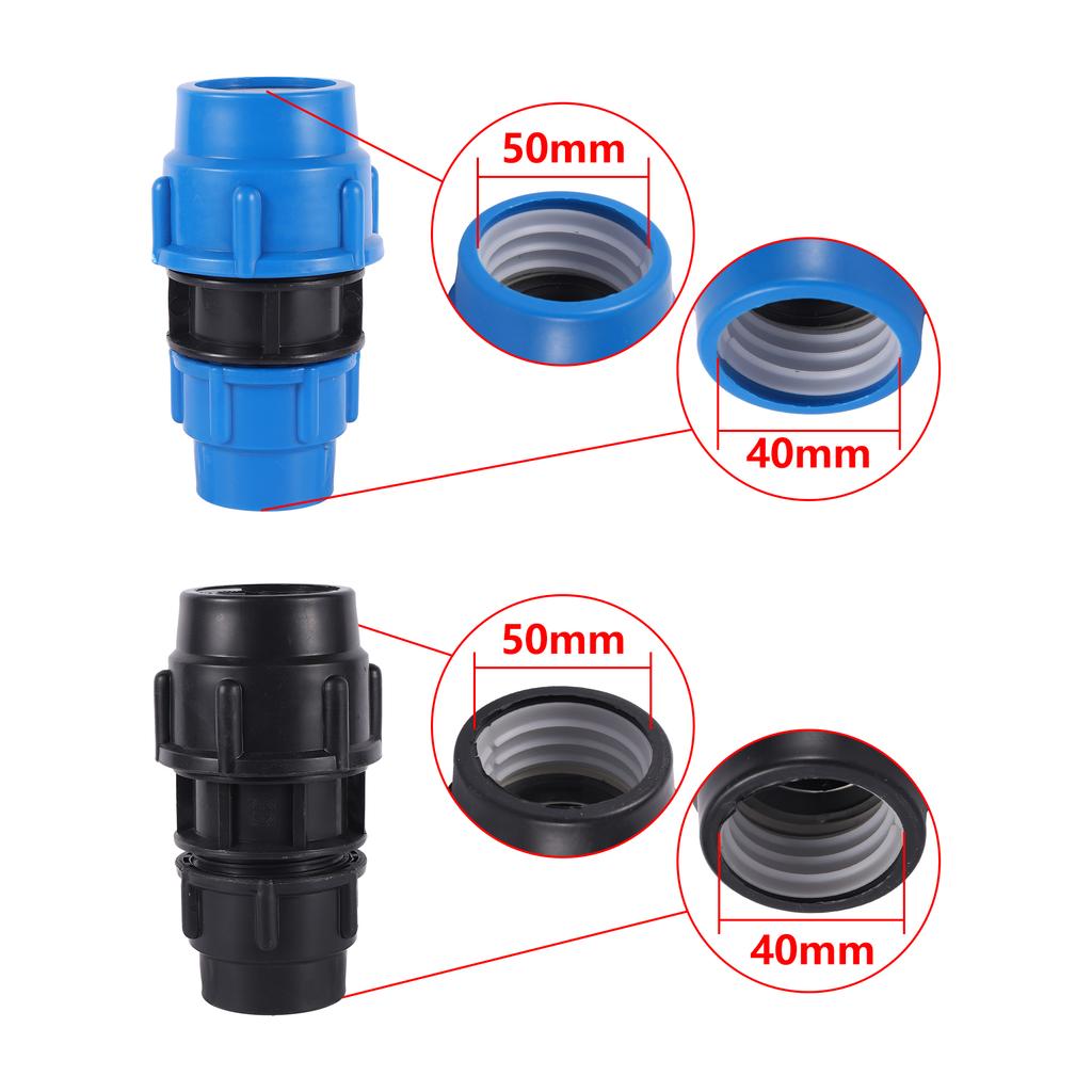 25-50mm to 20-40mm PE Pipe Reducer Direct Head Hose Connector Adapter Garden Farmland Irrigation Straight Reducer Fittings