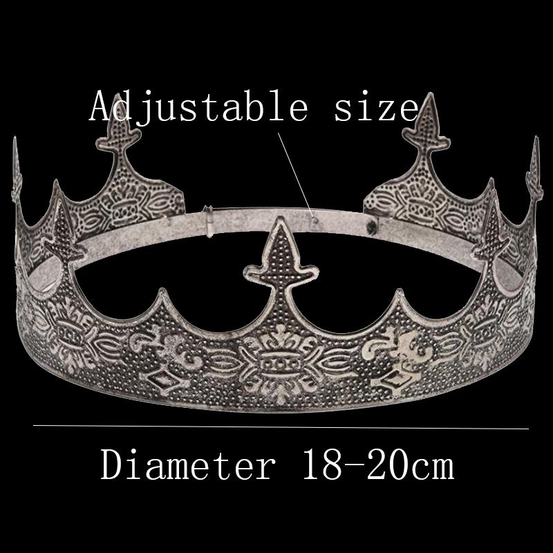 Baroc Vintage Metal Cerc Diademi Regal Regina Rege Coroana Mirese Diadem Balul Coifiei Nunta Bijuterii Păr Ornamente pentru Cap